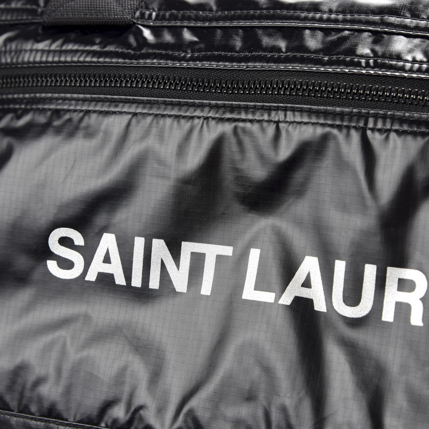 Saint Laurent Nylon Nuxx Ripstop Duffle Black White 8 of 8