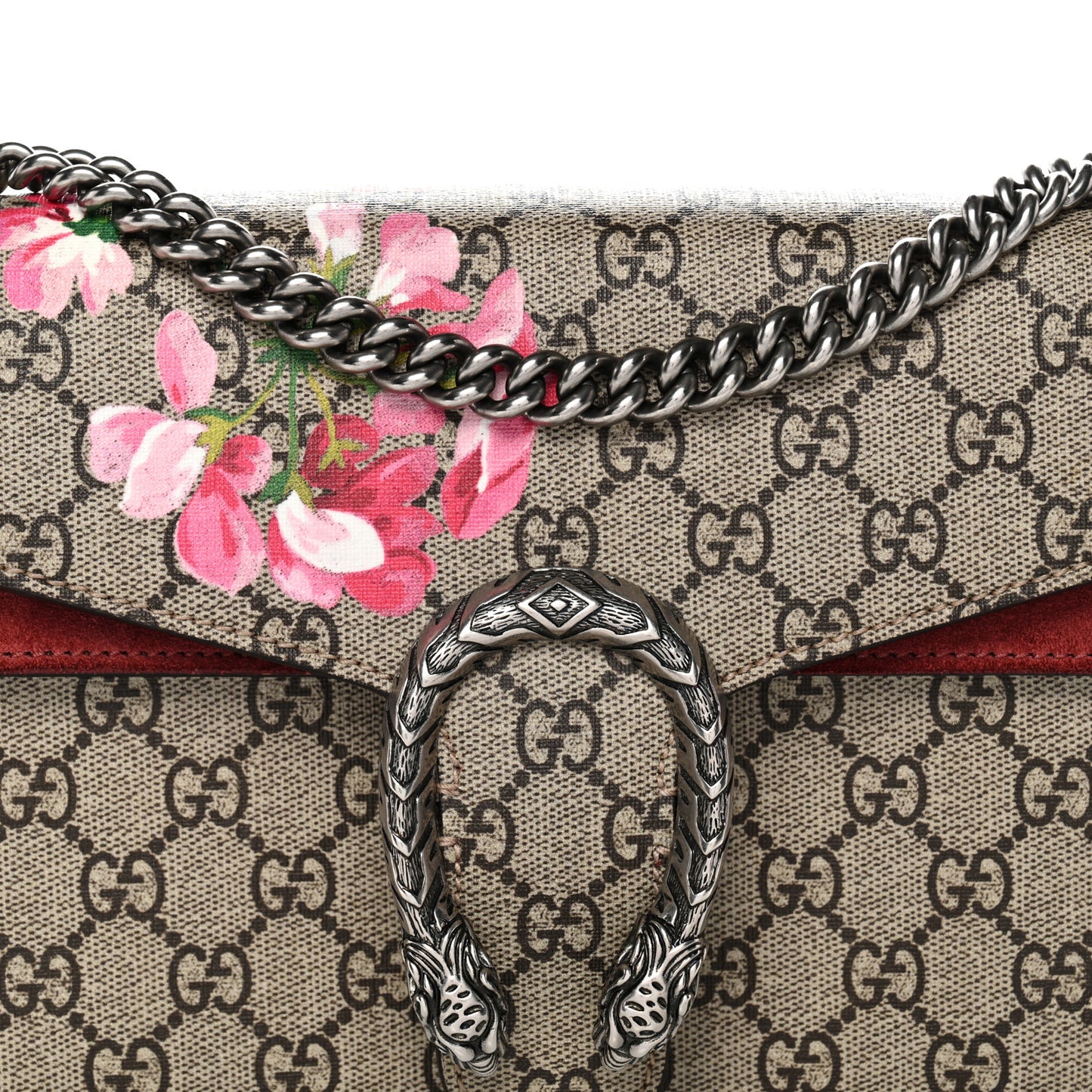 GG Supreme Monogram Blooms Small Dionysus Shoulder Bag Beige Multicolor Dry Rose