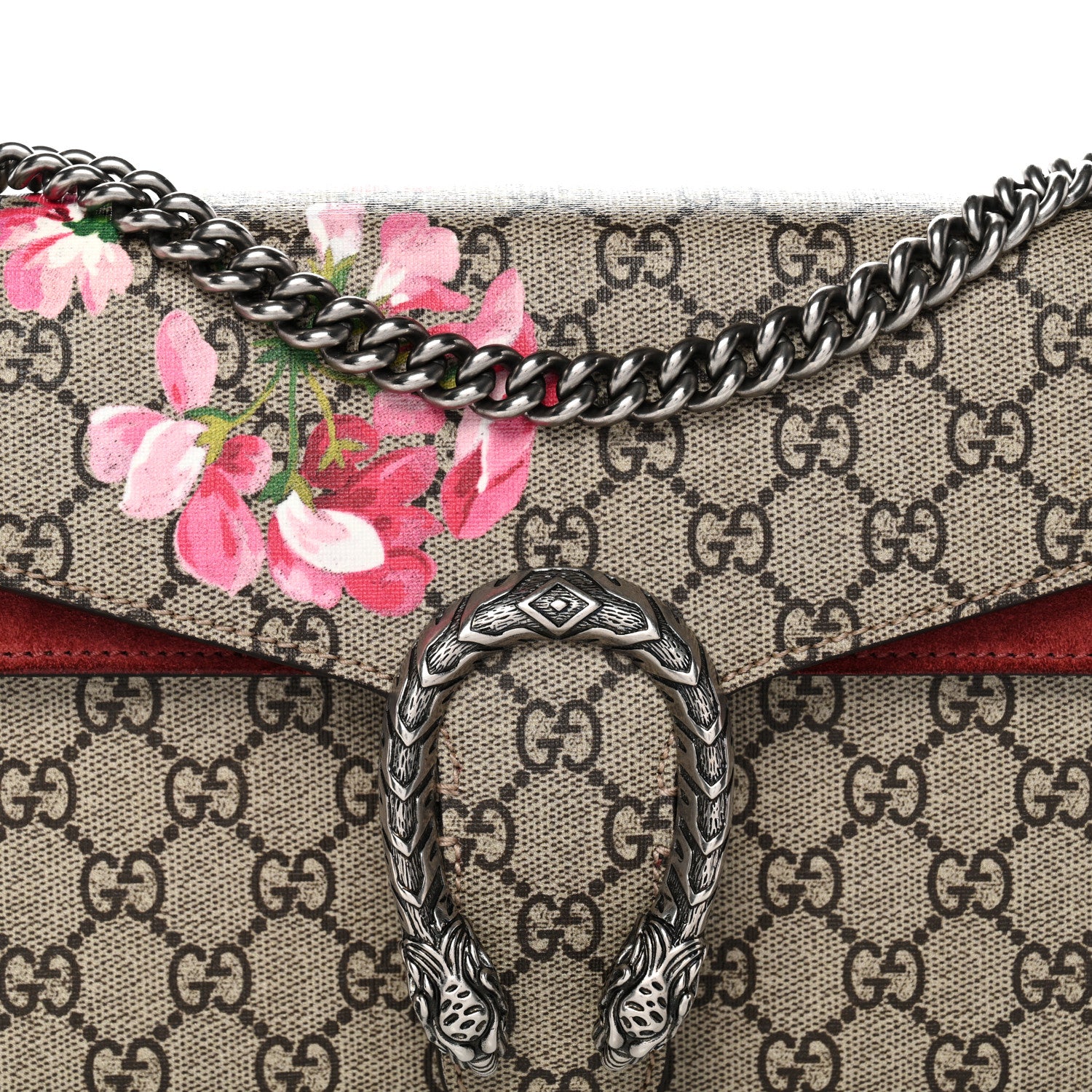 Gucci GG Supreme Monogram Blooms Small Dionysus Shoulder Bag Beige Multicolor Dry Rose 8 of 11