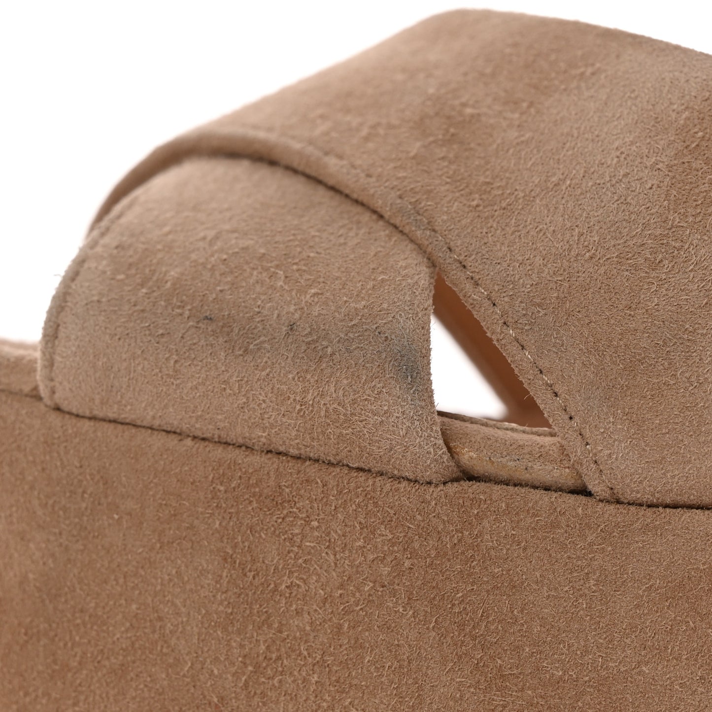 Suede Crisscross Platform 30/105mm Sandals 36.5 Taupe