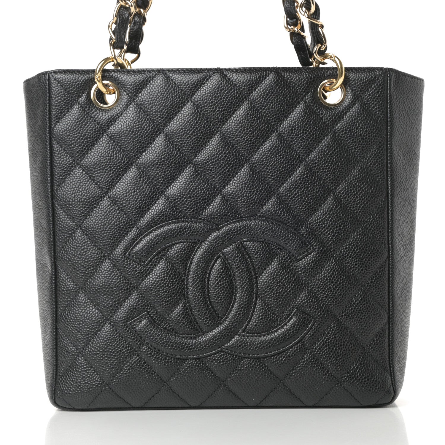 Chanel Caviar Quilted Petit Shopping Tote PST Black 7 of 12