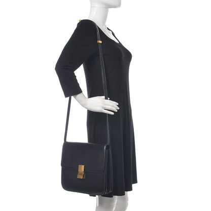 Celine Smooth Calfskin Large Classic Box Flap Bag Black 2 of 25