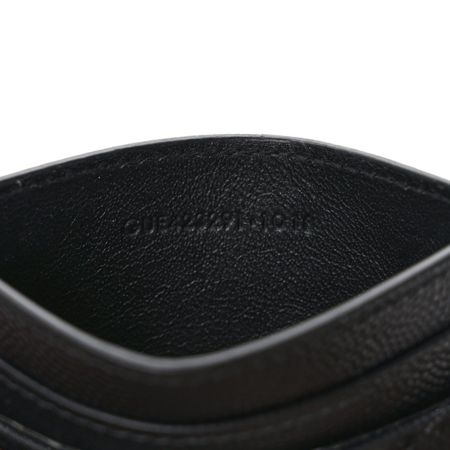 Grain De Poudre Matelasse Chevron Monogram Credit Card Case Black