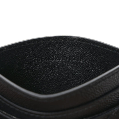 Saint Laurent Grain De Poudre Matelasse Chevron Monogram Credit Card Case Black 7 of 8