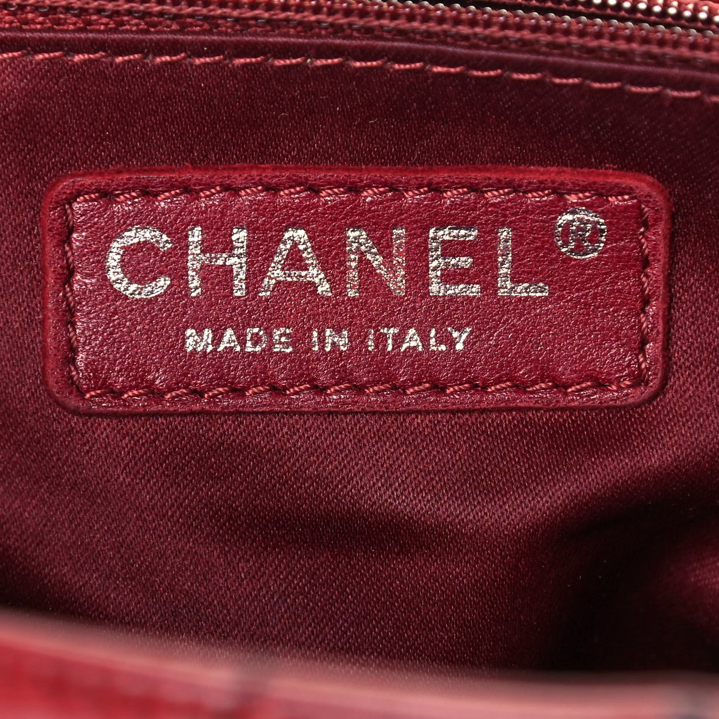 Lambskin Vertical Stitch Jumbo Single Flap Dark Red