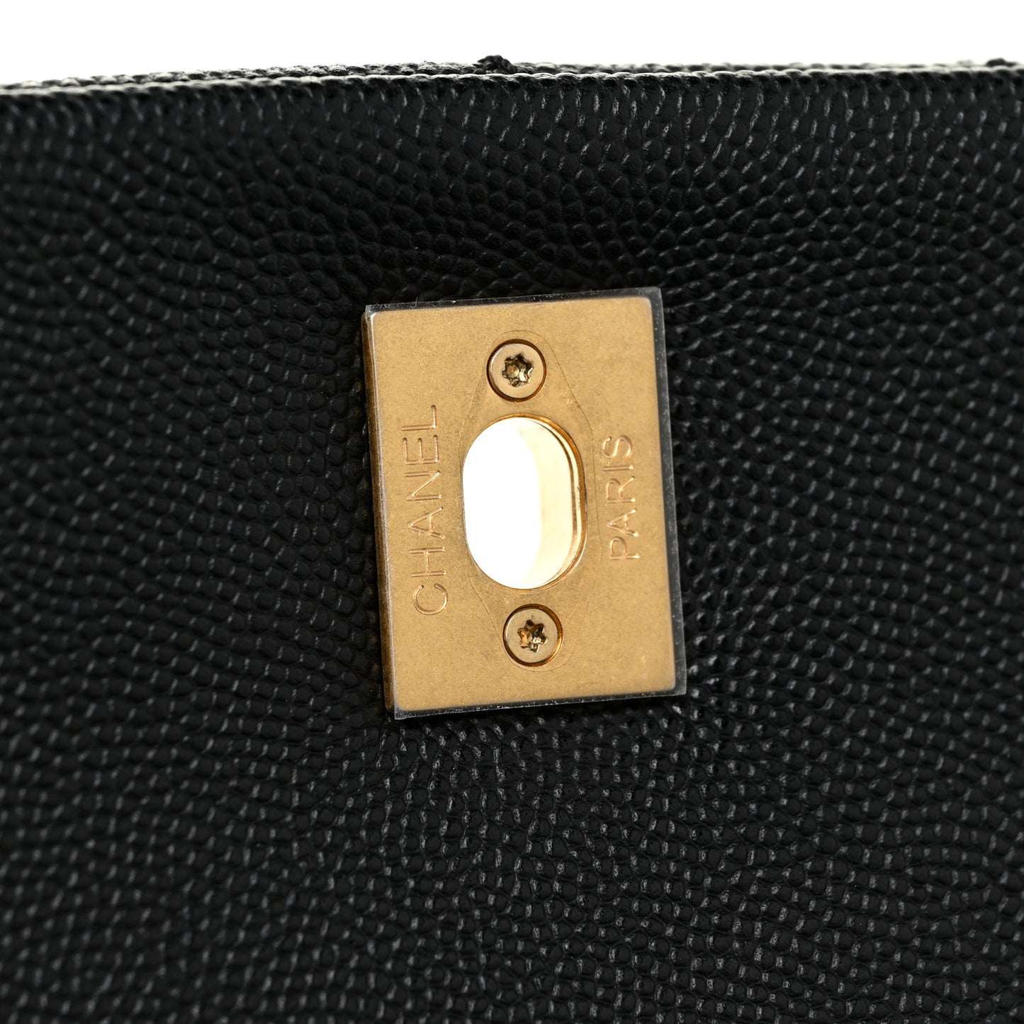 Caviar Lizard Quilted Medium Coco Handle Flap Black