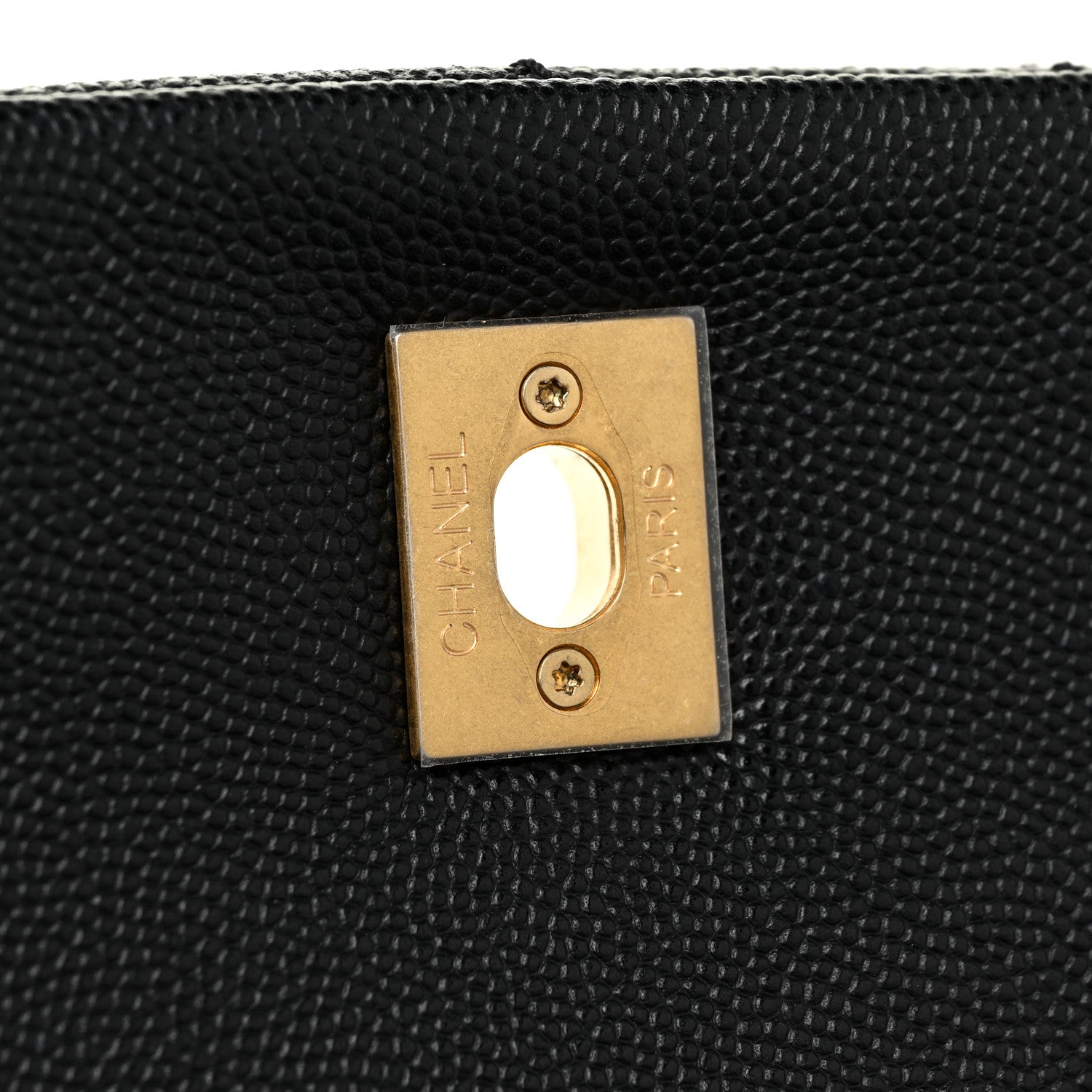 Chanel Caviar Lizard Quilted Medium Coco Handle Flap Black 18 of 19