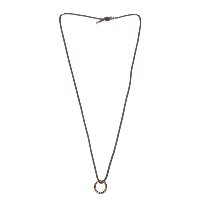 Damiani X BRAD PITT 18K Yellow Gold Cord 10 Diamonds D.Side Pendant Necklace 3 of 7
