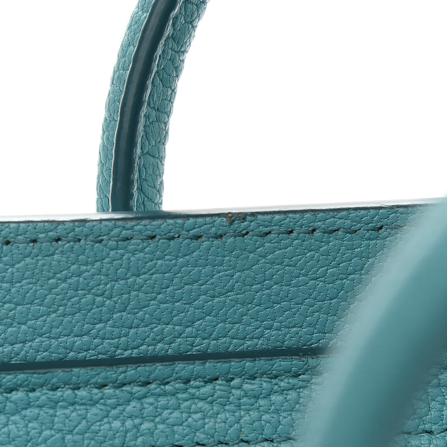 Drummed Calfskin Nano Luggage Celadon