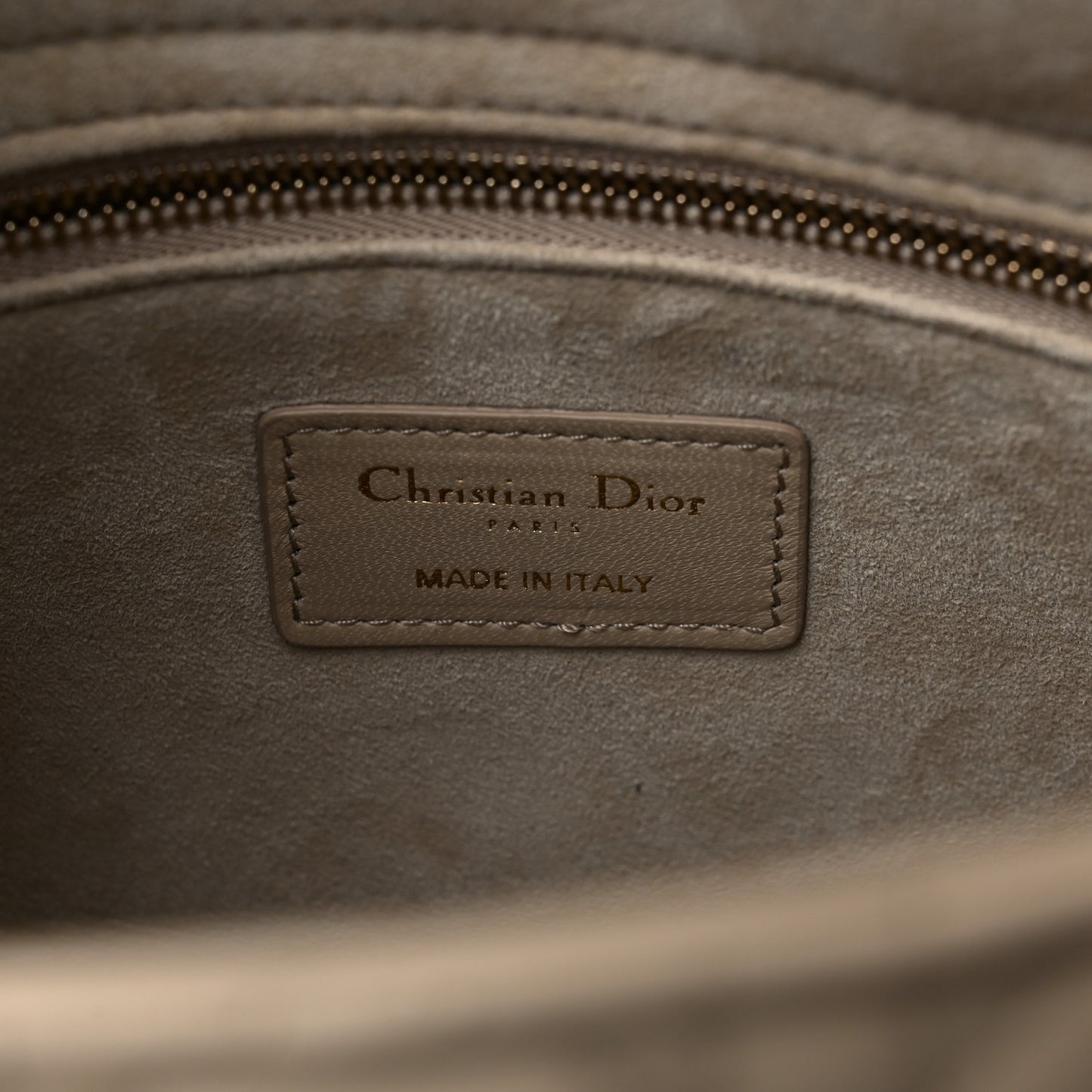 Lambskin Cannage Medium Lady Dior Beige