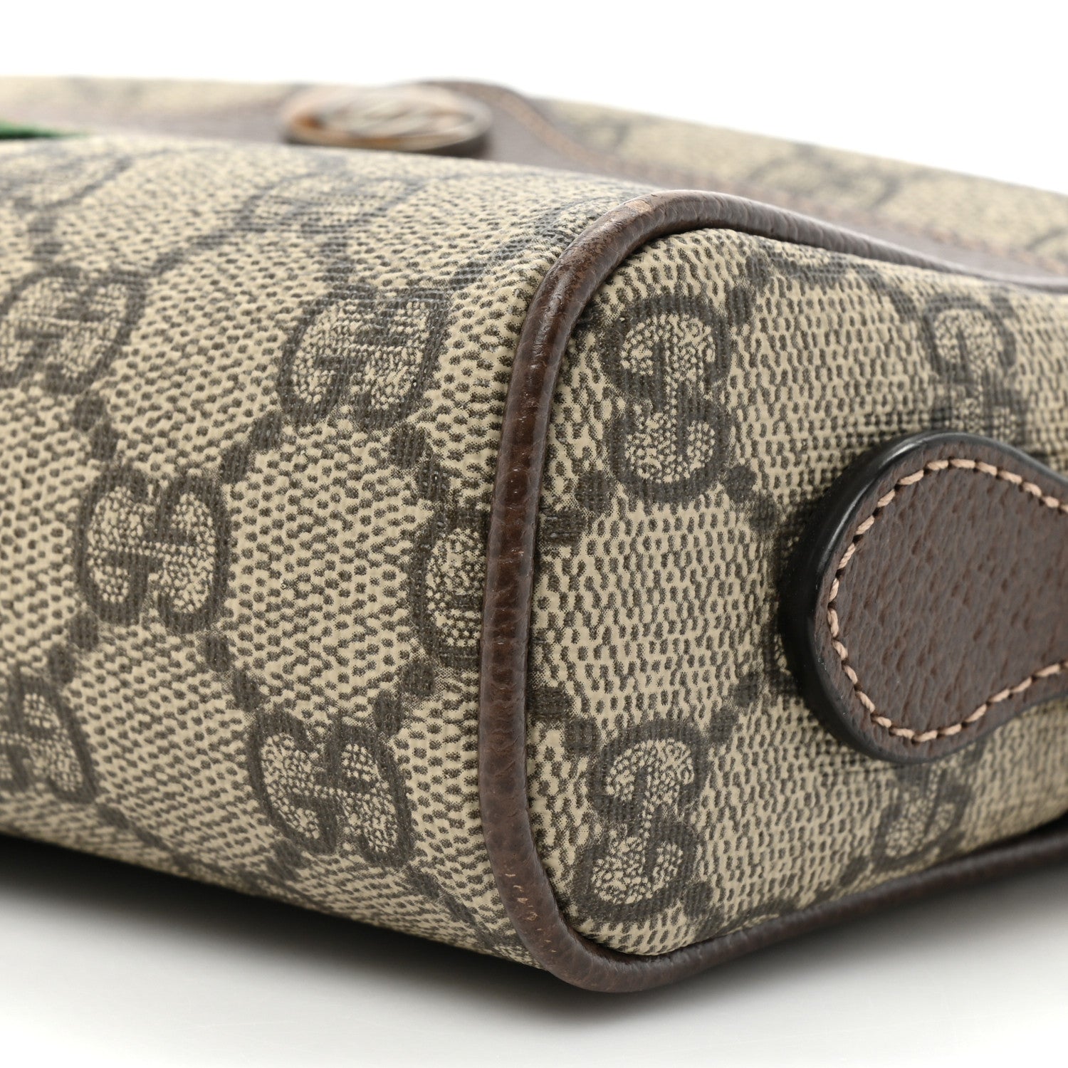 Gucci GG Supreme Monogram Web Mini Ophidia Shoulder Bag Brown 8 of 17