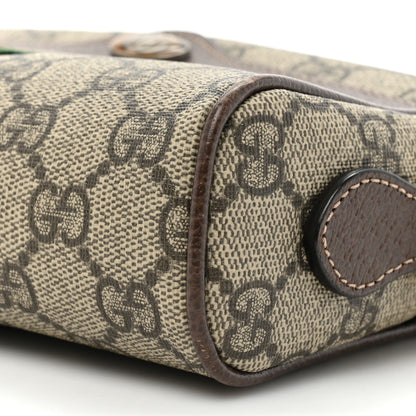Gucci GG Supreme Monogram Web Mini Ophidia Shoulder Bag Brown 8 of 17