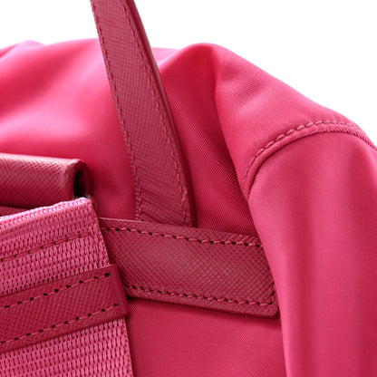 Prada Nylon Vela Double Buckle Backpack Fuxia 12 of 13