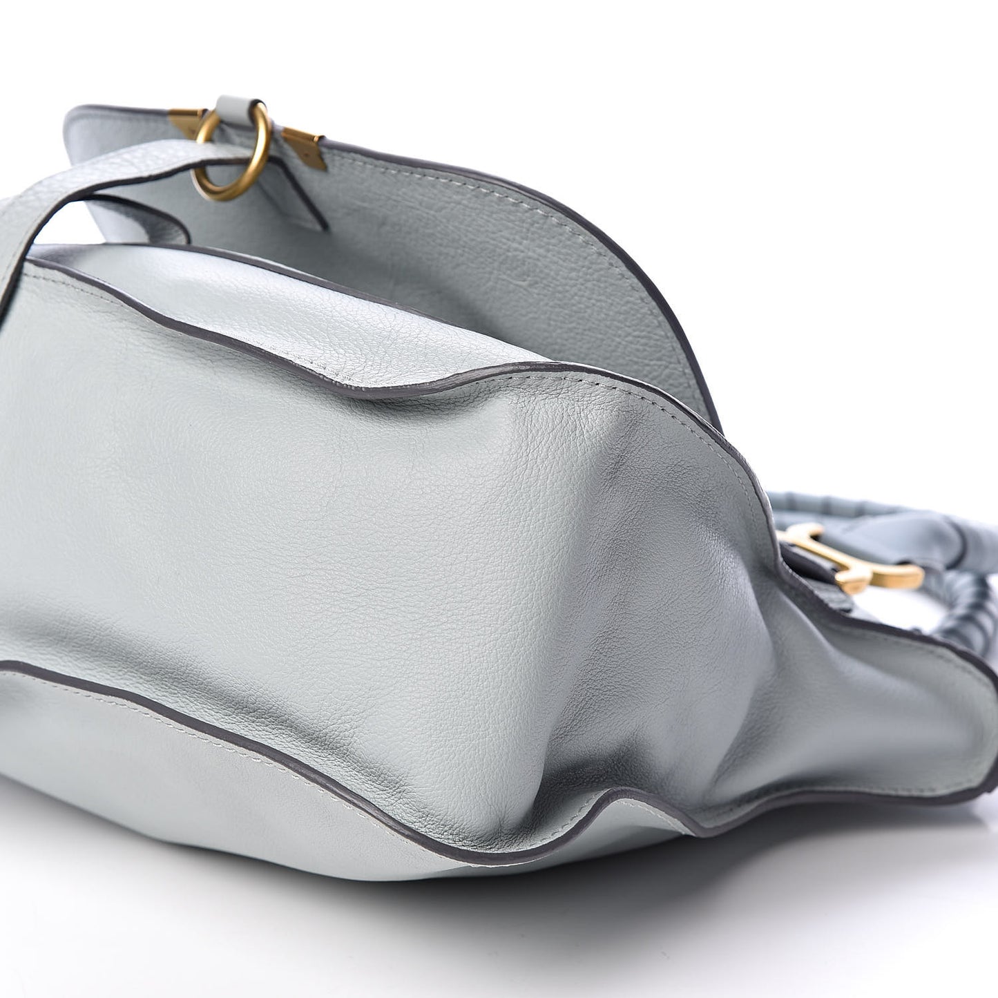 Calfskin Medium Marcie Satchel Icy Blue