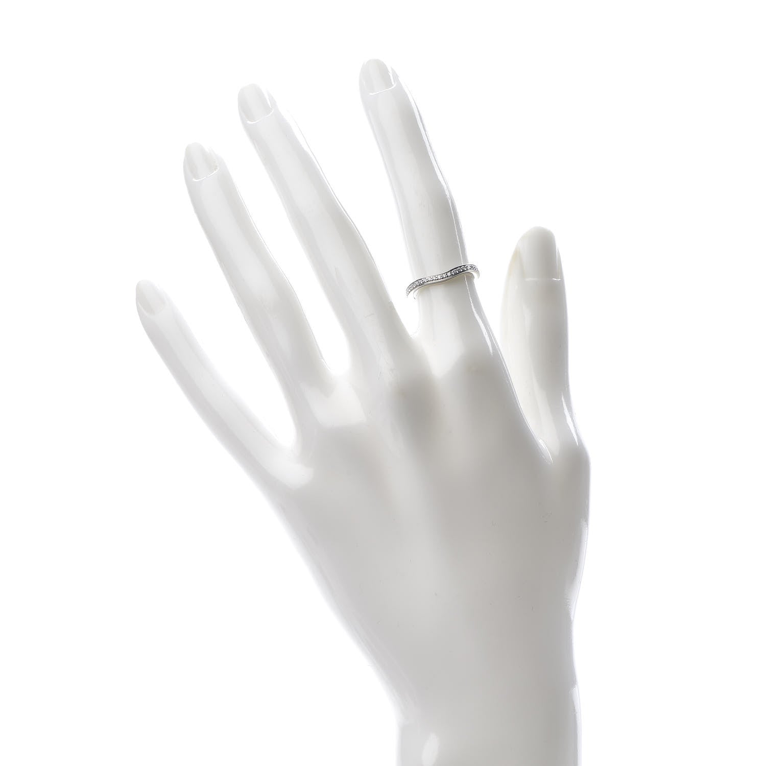 Cartier Platinum Diamond Ballerine Wedding Band Ring 48 4.5 2 of 6