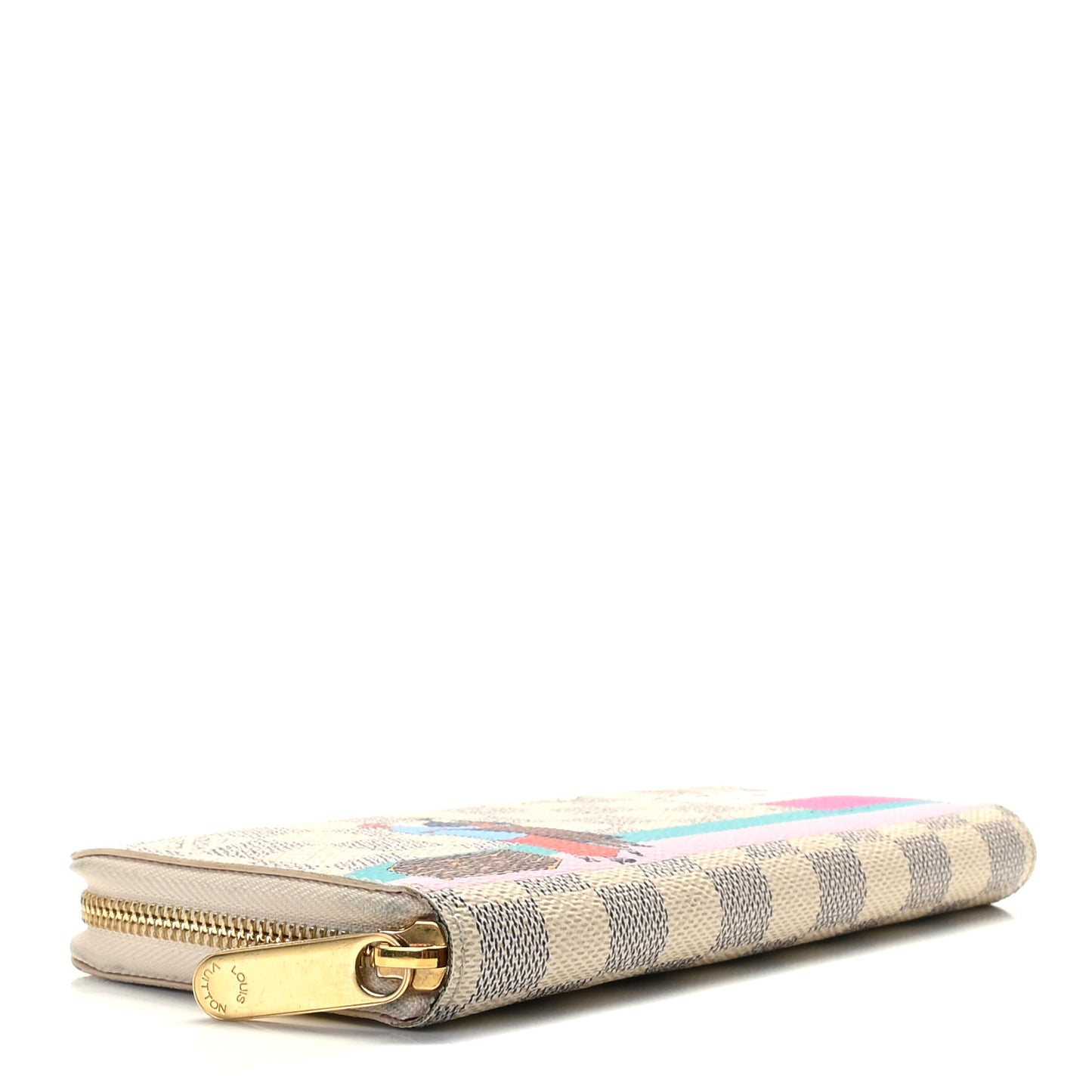 Damier Azur 2016 Christmas Animation Zippy Wallet Rose Ballerine
