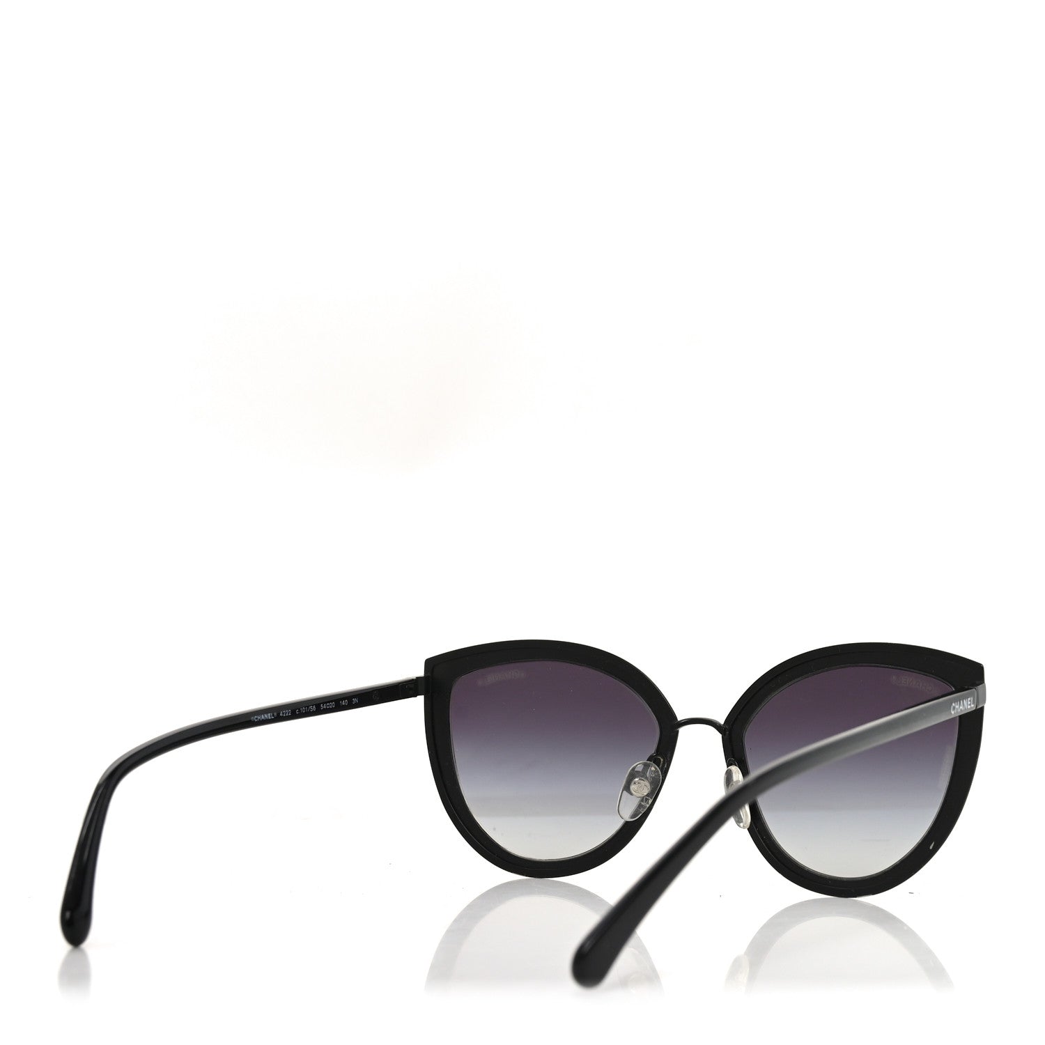 Chanel Metal Cat Eye Sunglasses 4222 Black 4 of 7
