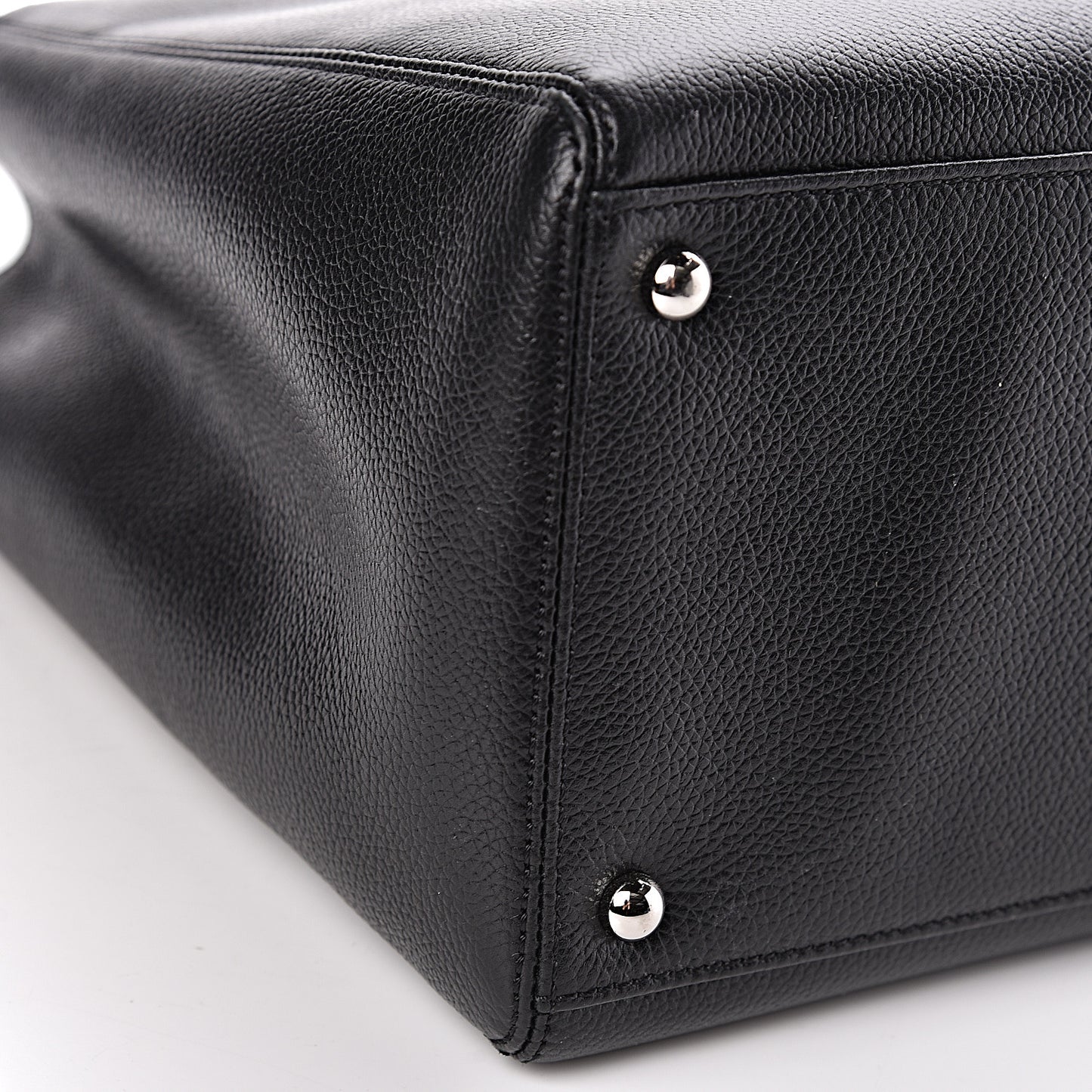 Calfskin Cerf Executive Shopper Tote Black