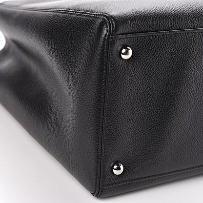 Chanel Calfskin Cerf Executive Shopper Tote Black 10 of 12