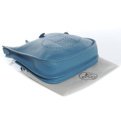 Hermes Taurillon Clemence Evelyne III PM Blue Jean 4 of 8