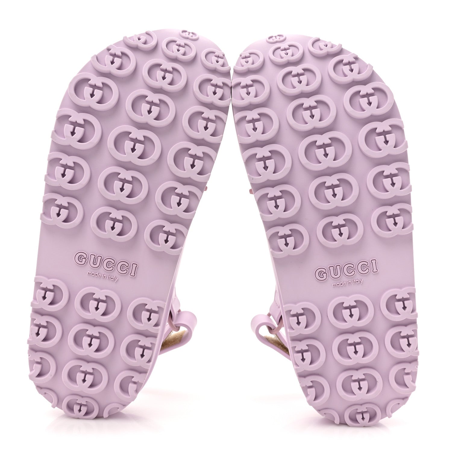 Gucci Soft Rubber Horsebit Touch Womens Strapped Sandals 36 Talc Pink 6 of 10