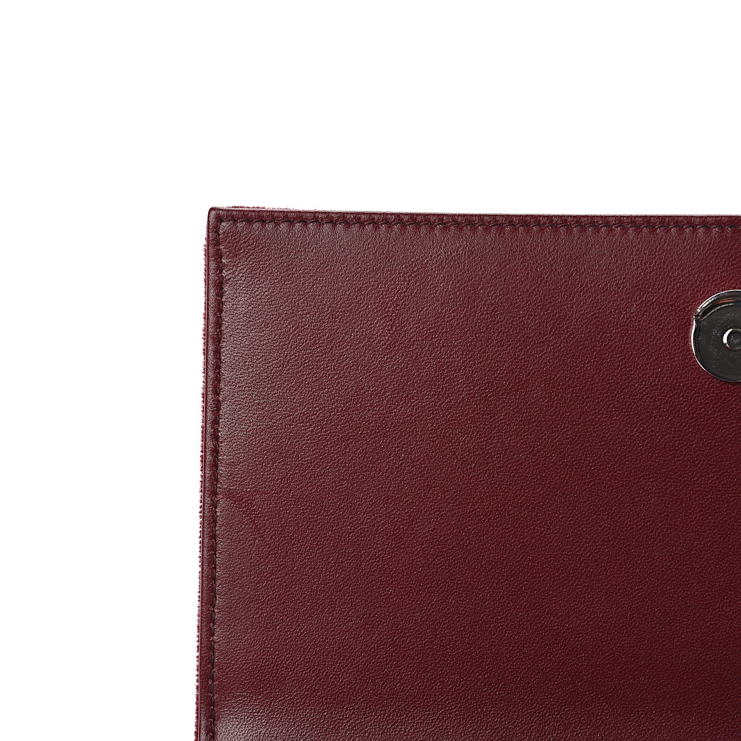 Saint Laurent Velvet Crystal Monogram Kate Tassel Shoulder Bag Burgundy 6 of 10