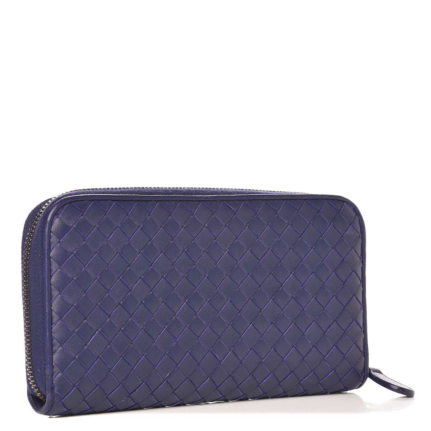 Bottega Veneta Nappa Intrecciato Zip Around Wallet Pacific 3 of 8