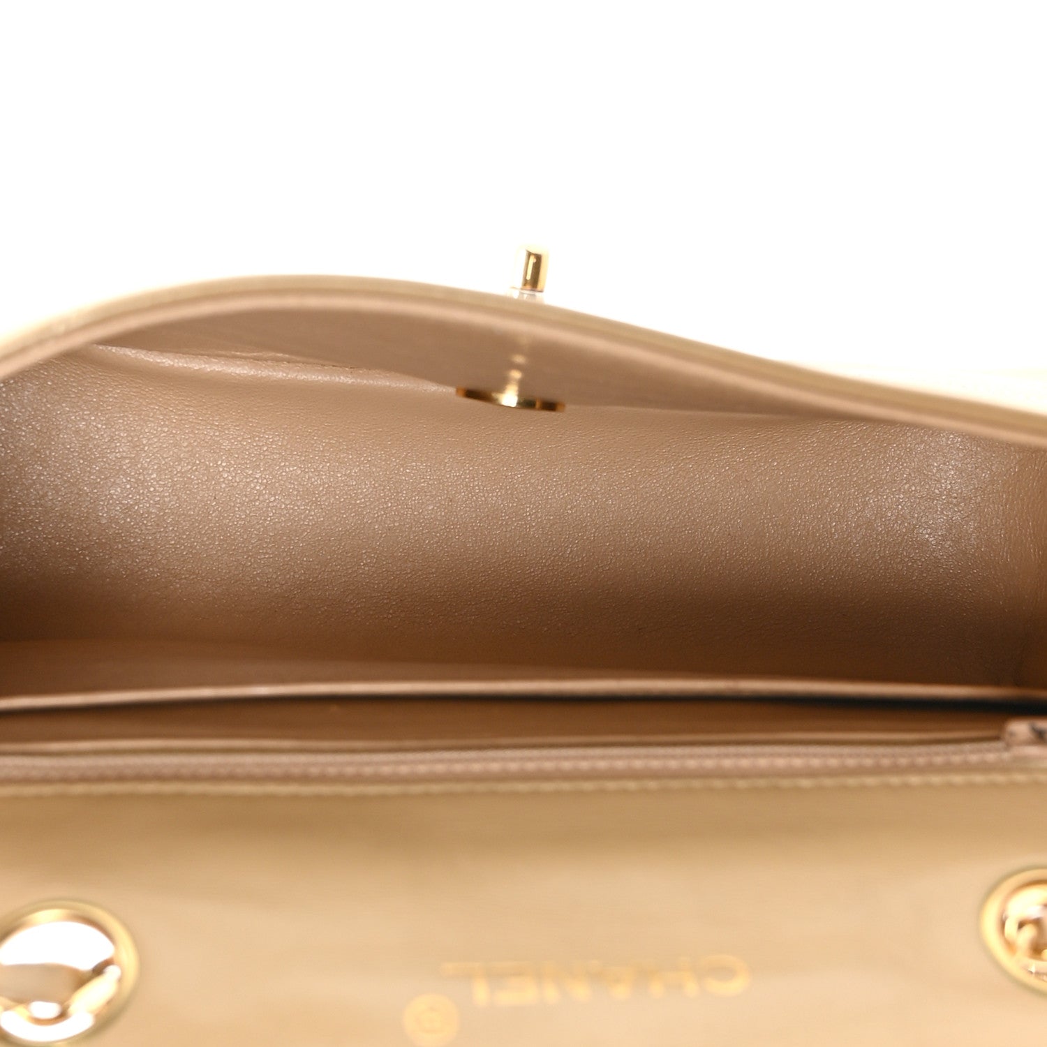 Chanel Lambskin Ribbon Stitched Flap Beige 5 of 11