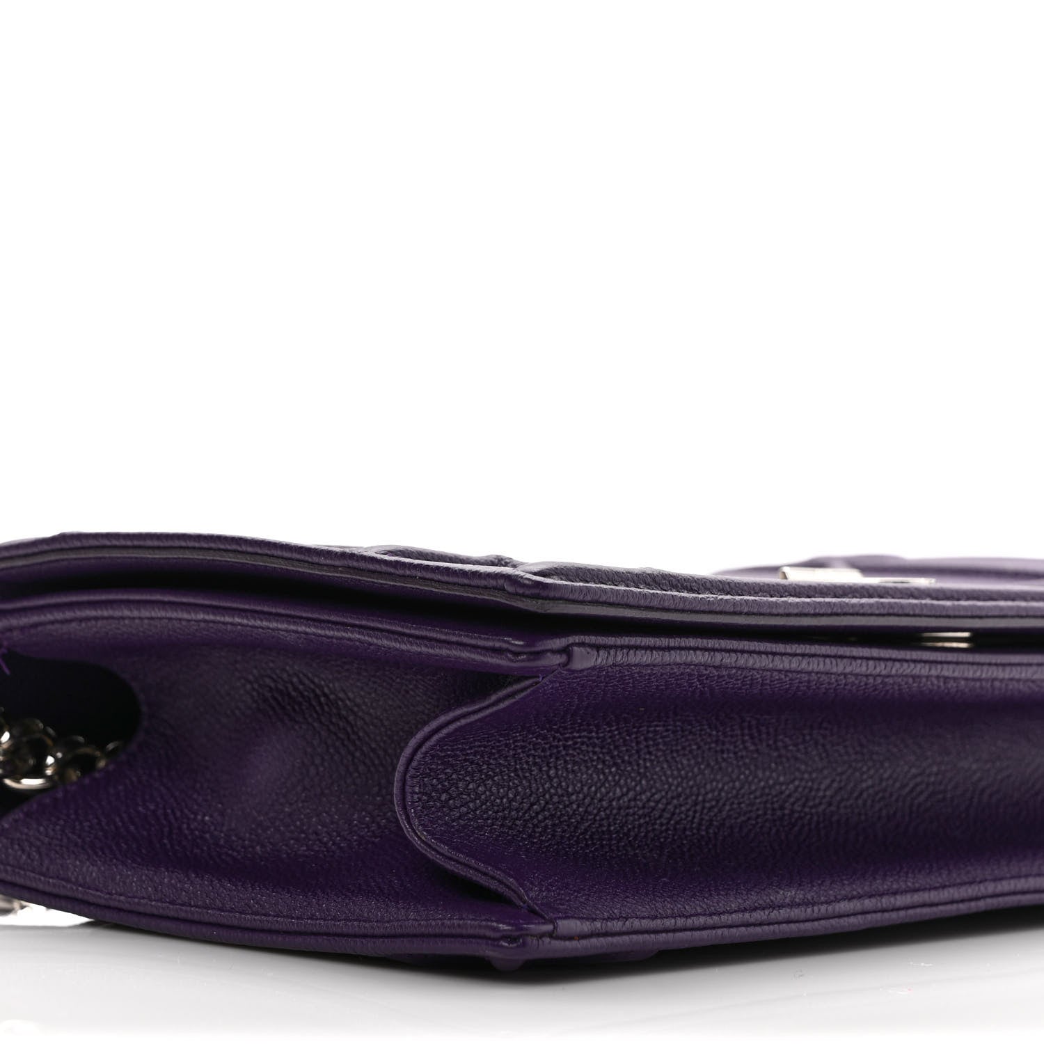 Christian Dior Grained Calfskin Medium Diorama Flap Bag Purple 9 of 10