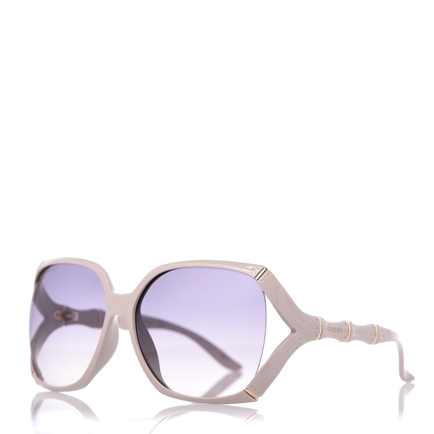 Gucci Bamboo Effect Sunglasses GG0505S White 1 of 6