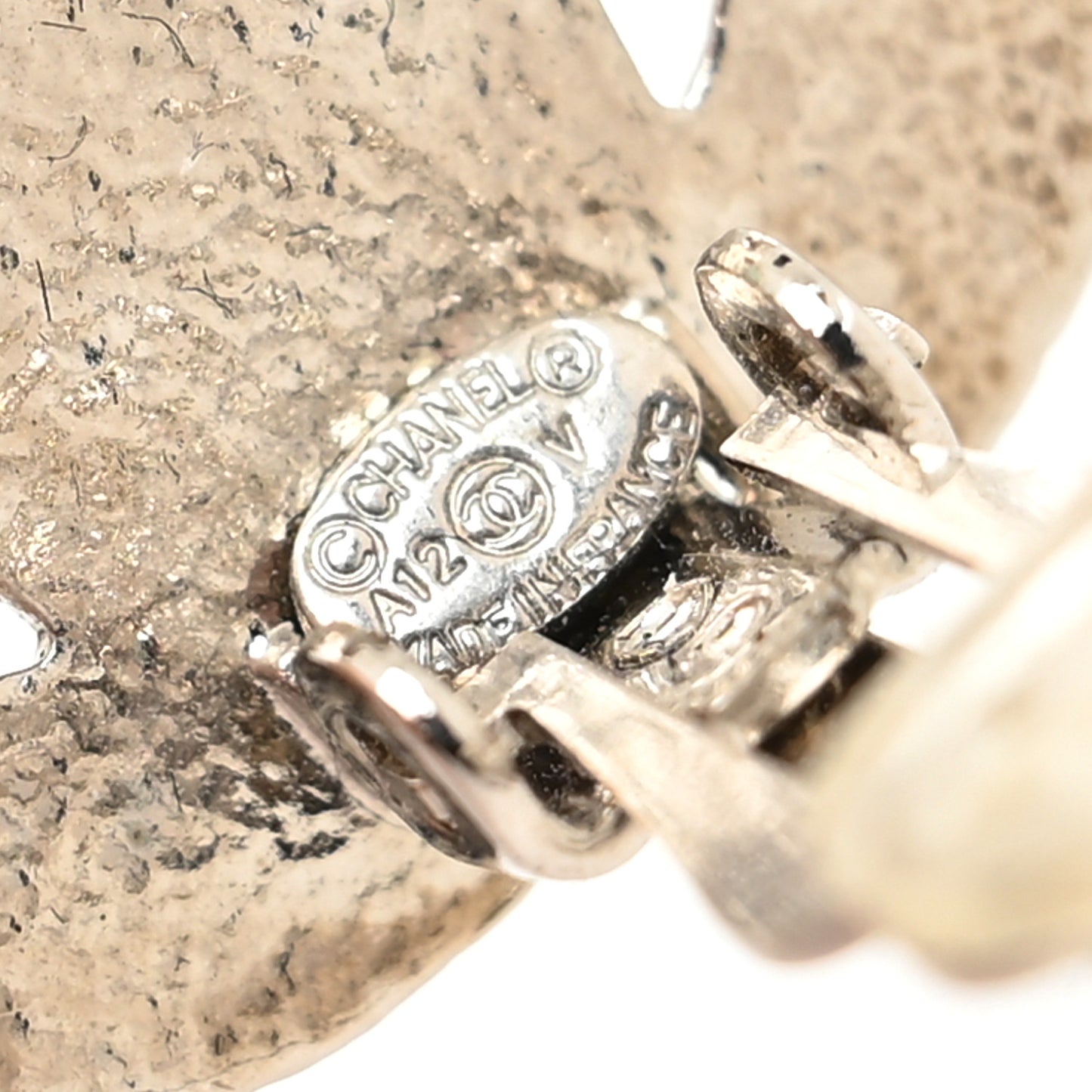 Crystal CC Clip On Earrings Silver