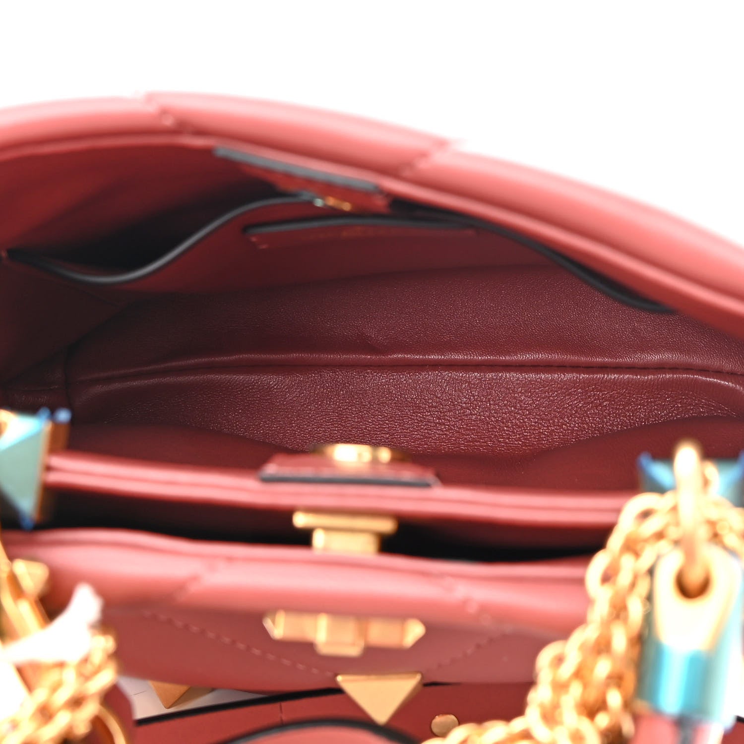 Valentino Garavani Nappa Small Roman Stud The Handle Bag Gingerbread 6 of 9