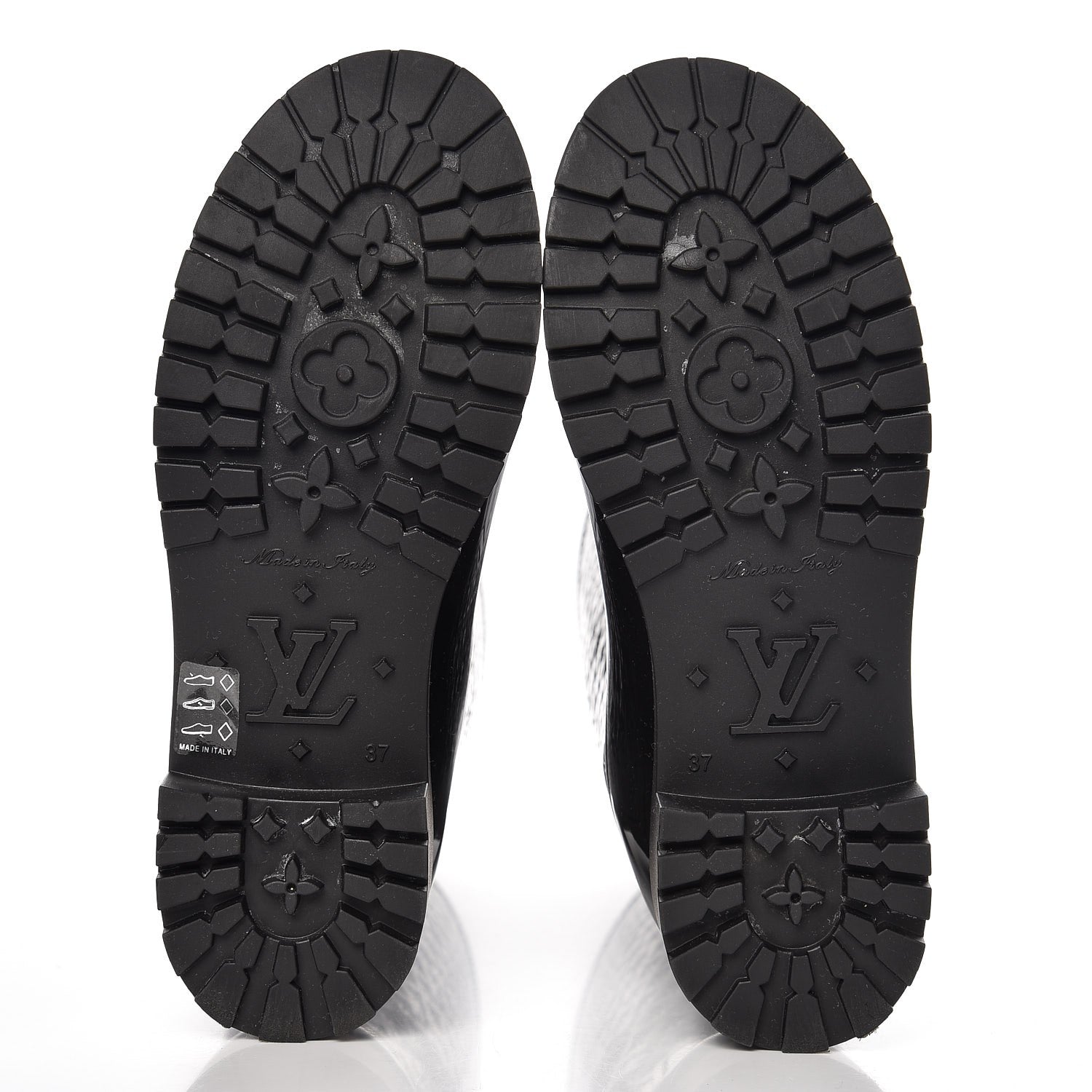 Louis Vuitton Rubber Embossed Monogram Splash Rain Boots 37 Black 5 of 11