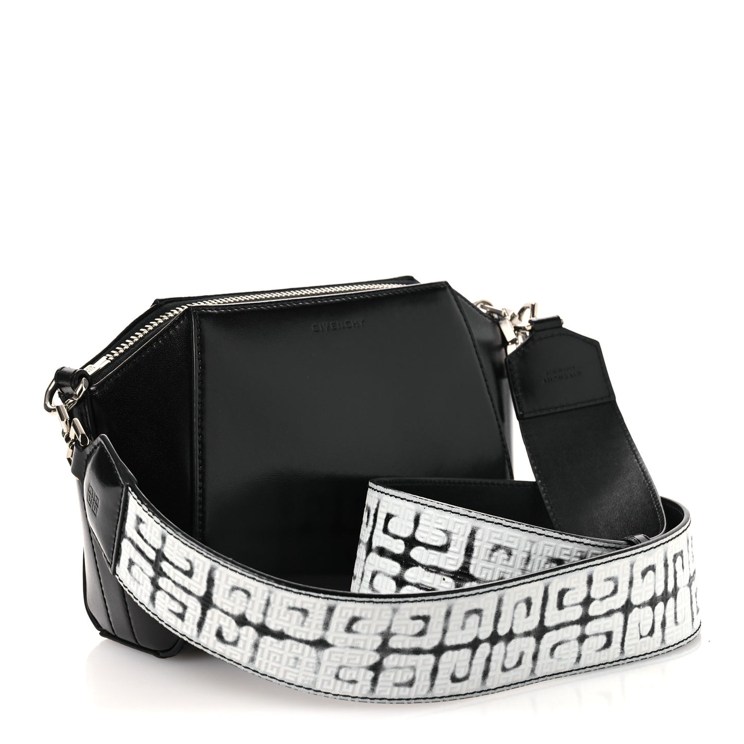 X CHITO Box Calfskin 4G Printed XS Graffiti Antigona Black White