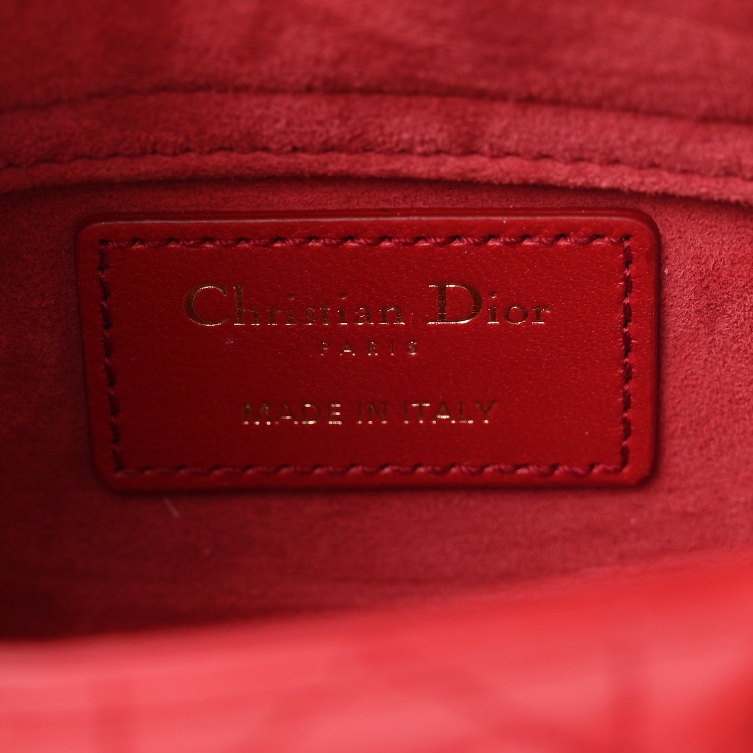 Christian Dior Lambskin Cannage Dioramour Micro Lady D-Joy Red 6 of 11