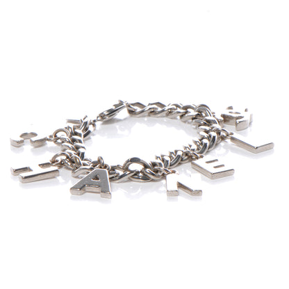 Chanel CC Logo Charms Bracelet Silver 6 of 6