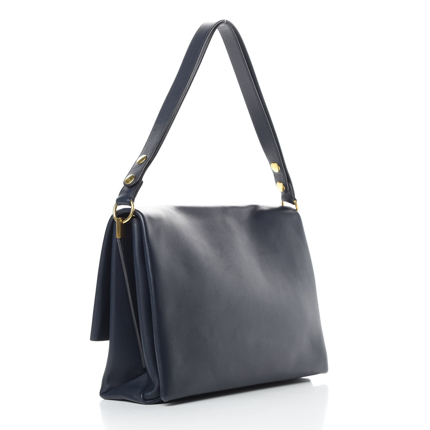 Celine Calfskin Blade Flap Navy 3 of 17