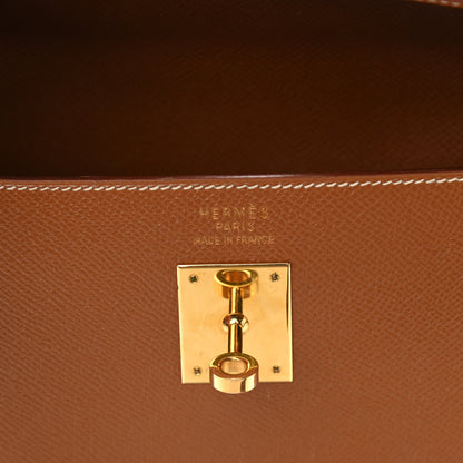 Hermes Courchevel Kelly Sellier 35 Gold 6 of 20