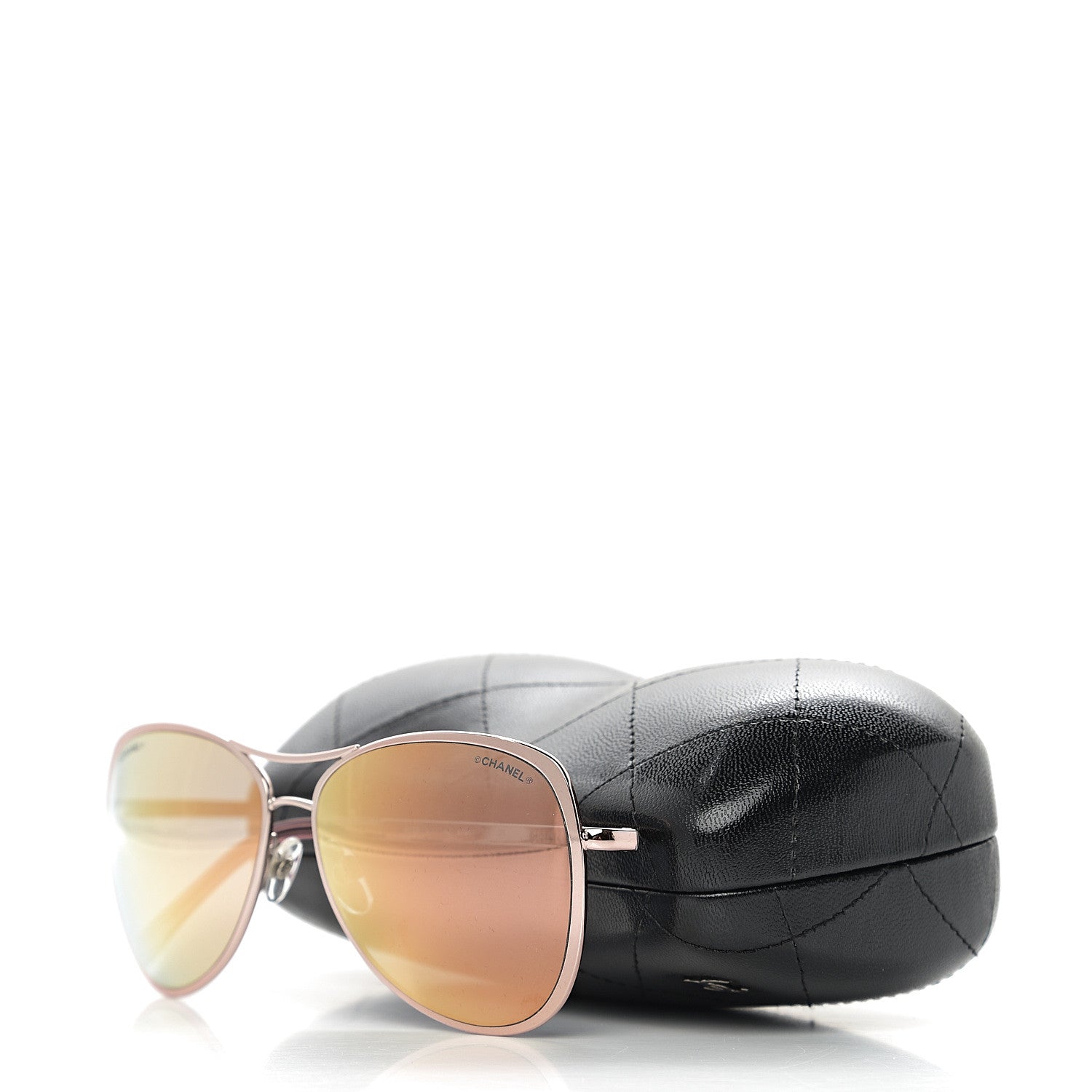 Chanel 18K Pilot Summer Sunglasses 4223 Pink Gold 8 of 8