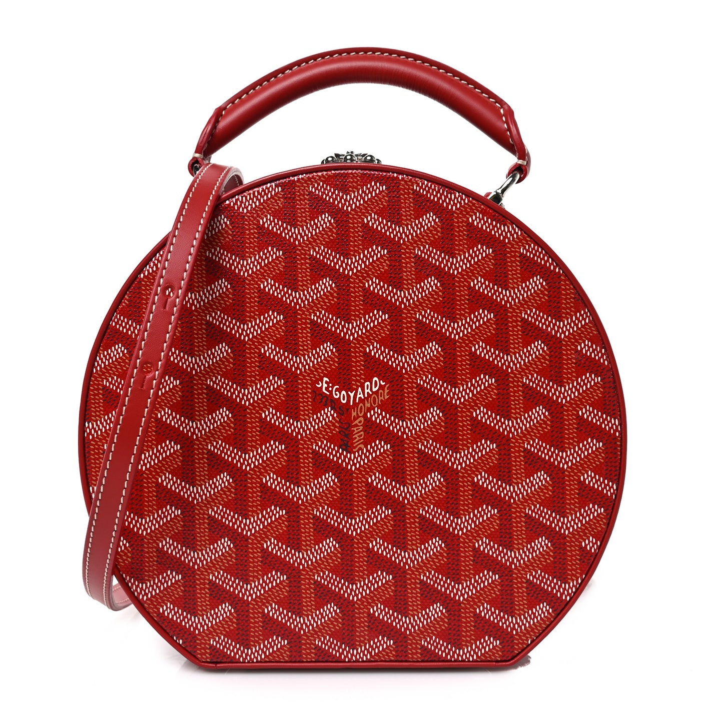 Goyardine Alto Hatbox Red