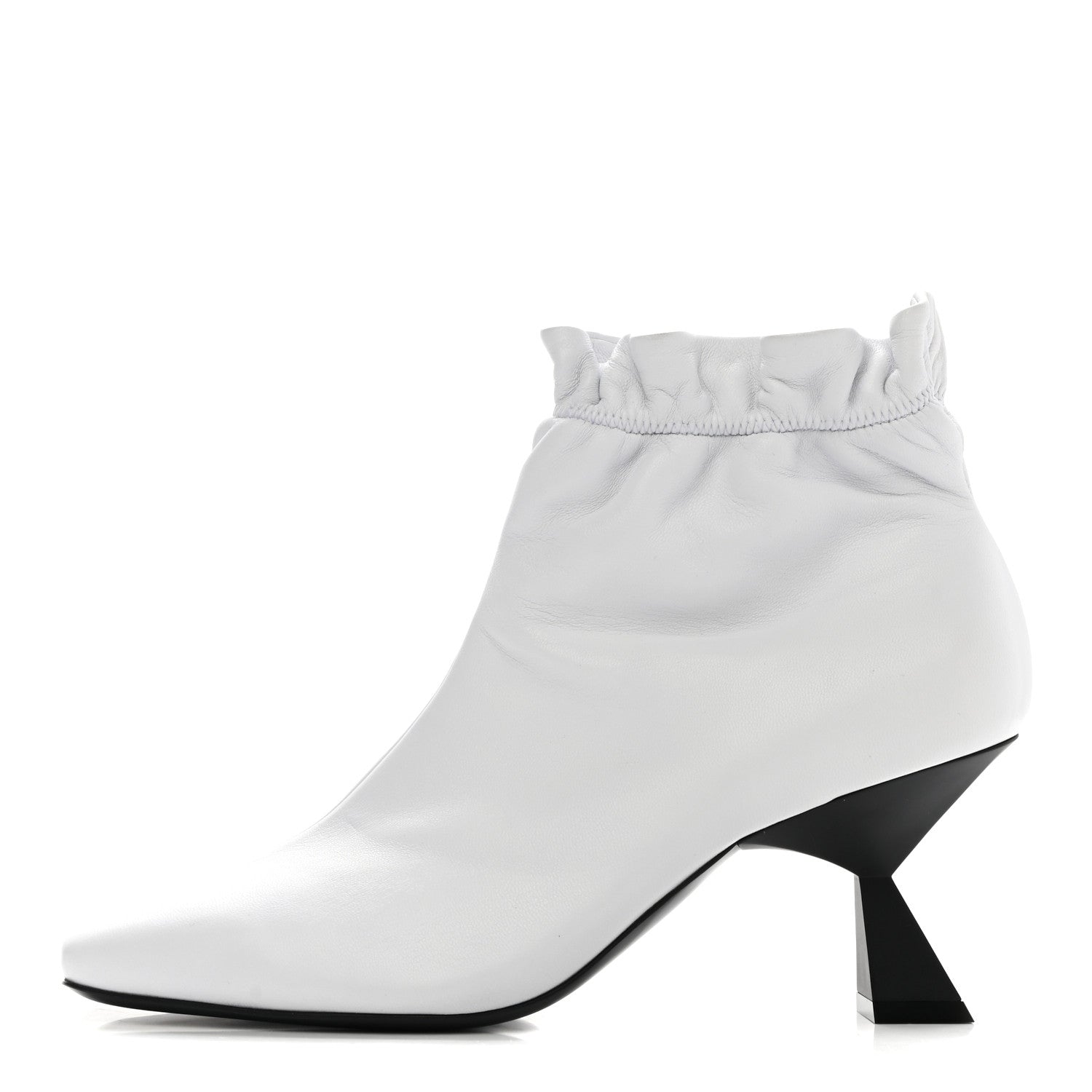 Givenchy Lambskin Scrunch Bootie 37.5 White 1 of 10