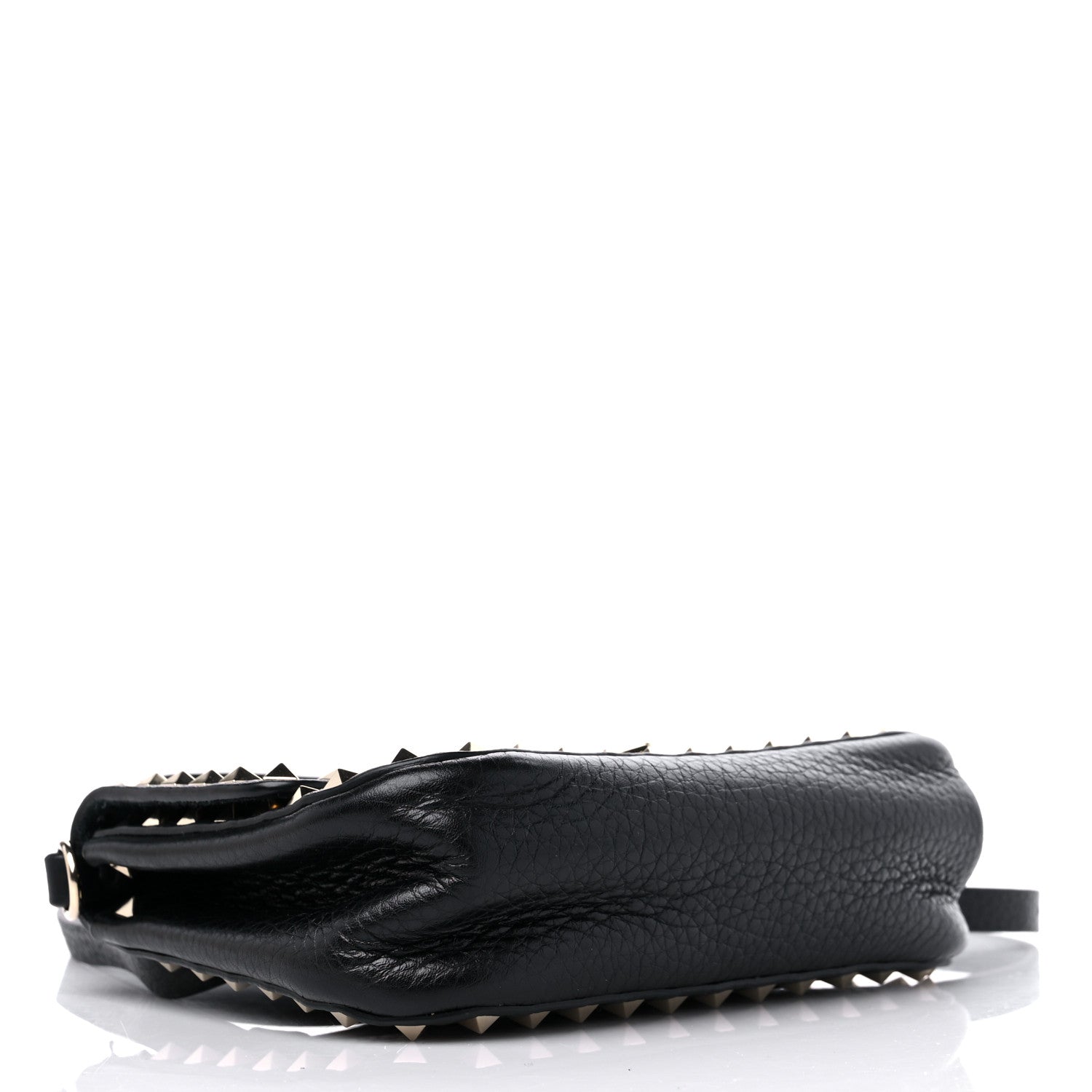 Valentino Garavani Grainy Calfskin Small Rockstud Top Handle Bag Black 4 of 11