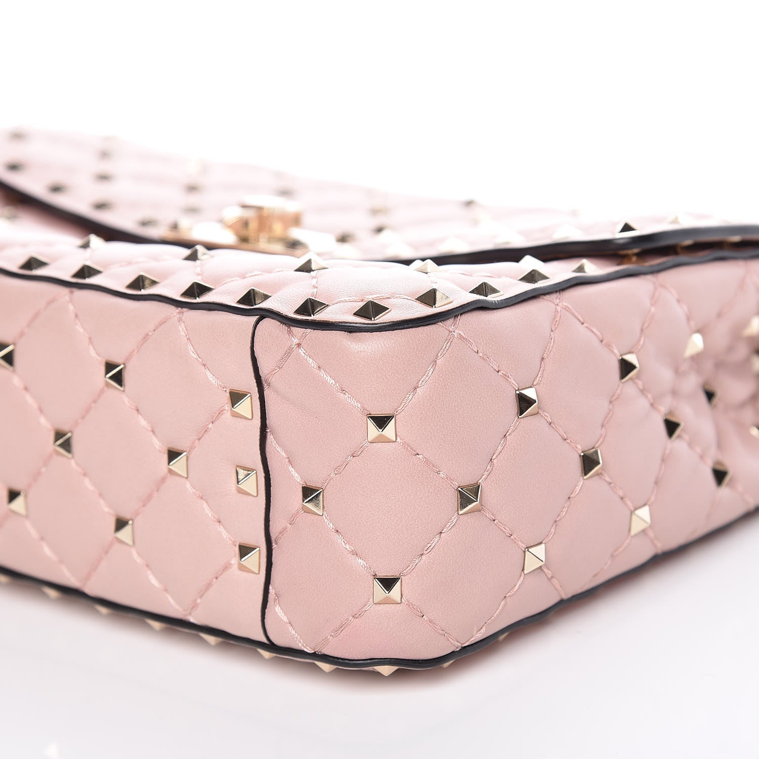 Valentino Garavani Nappa Medium Rockstud Spike Shoulder Bag Water Rose 6 of 9