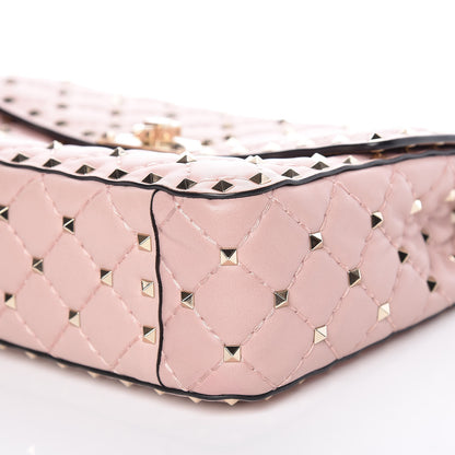 Valentino Garavani Nappa Medium Rockstud Spike Shoulder Bag Water Rose 6 of 9