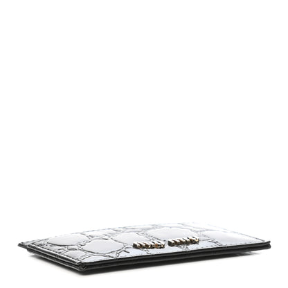 Miu Miu Patent Crocodile Embossed Saint Cocco Card Case Black 4 of 8