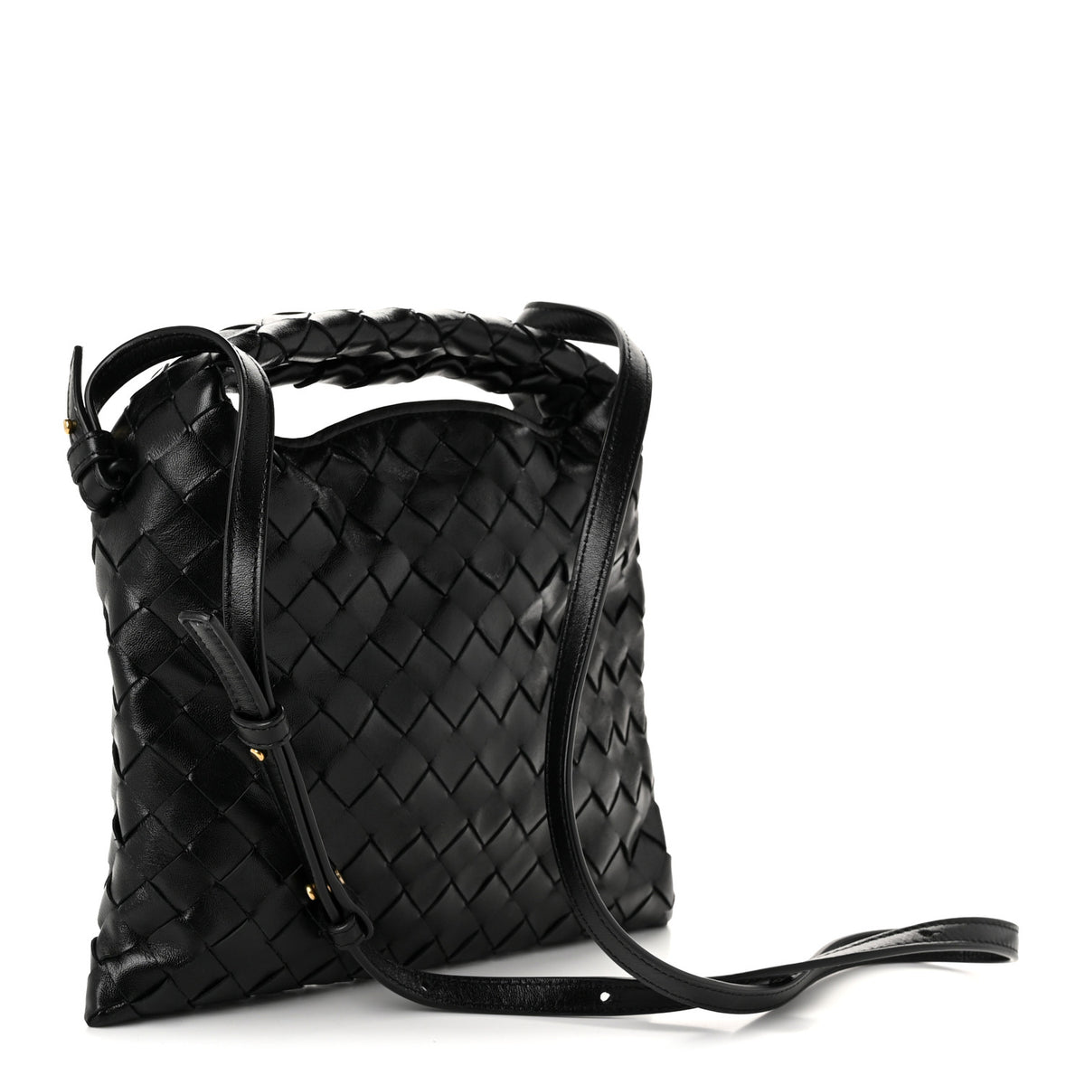 Bottega Veneta Calfskin Intrecciato Mini Hop Black 3 of 10