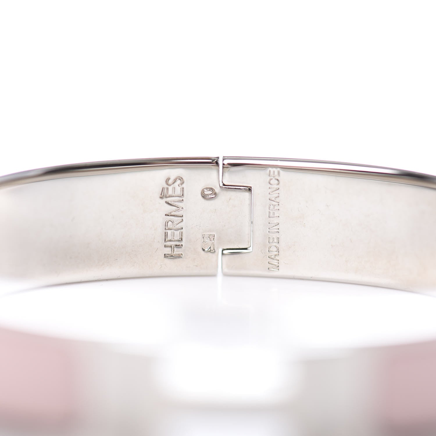 Hermes Enamel Narrow Clic Clac H Bracelet PM Rose Candeur 3 of 5