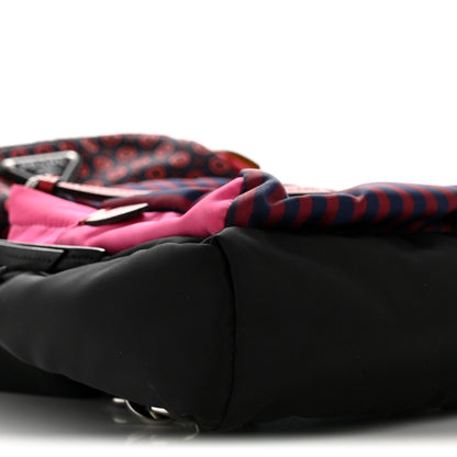 Prada Tessuto Stampato Nylon Otta Print Sling Backpack Pink Multicolor 9 of 14