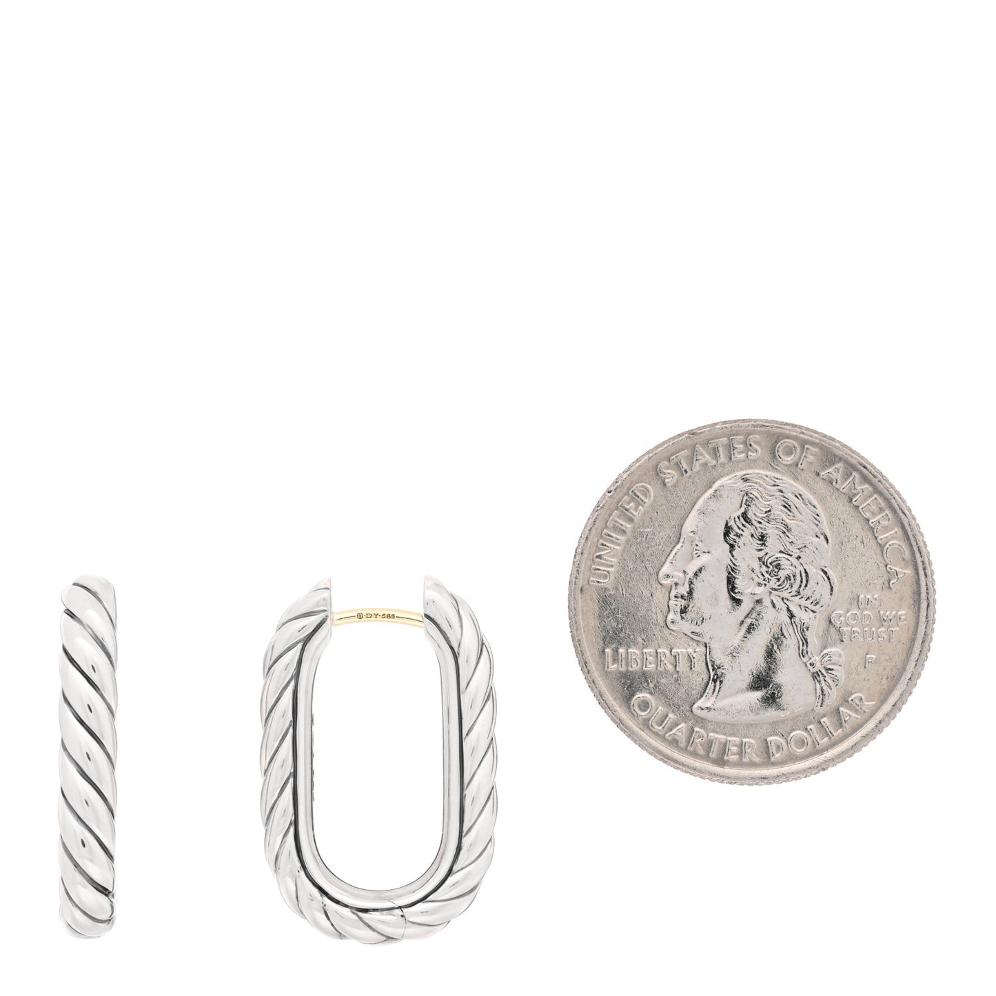 Sterling Silver DY Madison Hoop Earrings