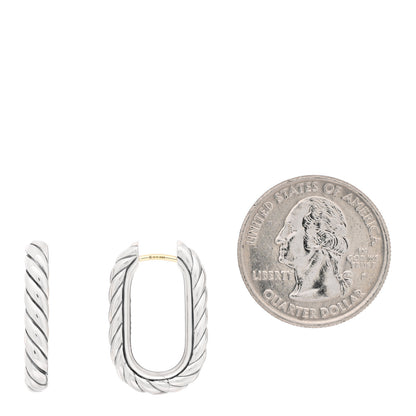 David Yurman Sterling Silver DY Madison Hoop Earrings 2 of 4
